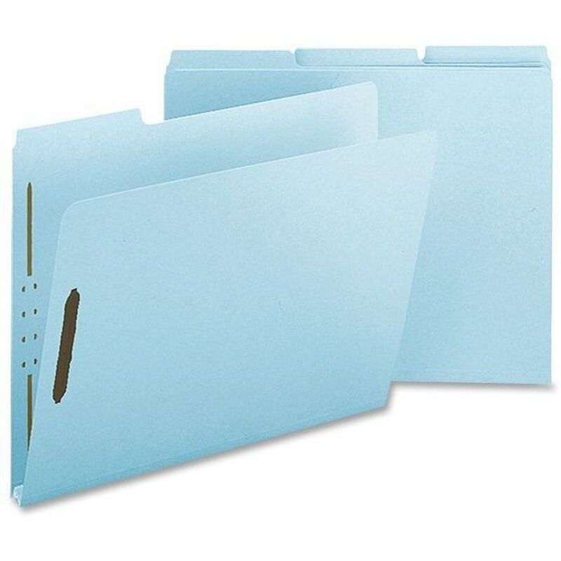 Image of Nature Saver Pressboard Fastener Folder, Letter, 25/BX, Light Blue
