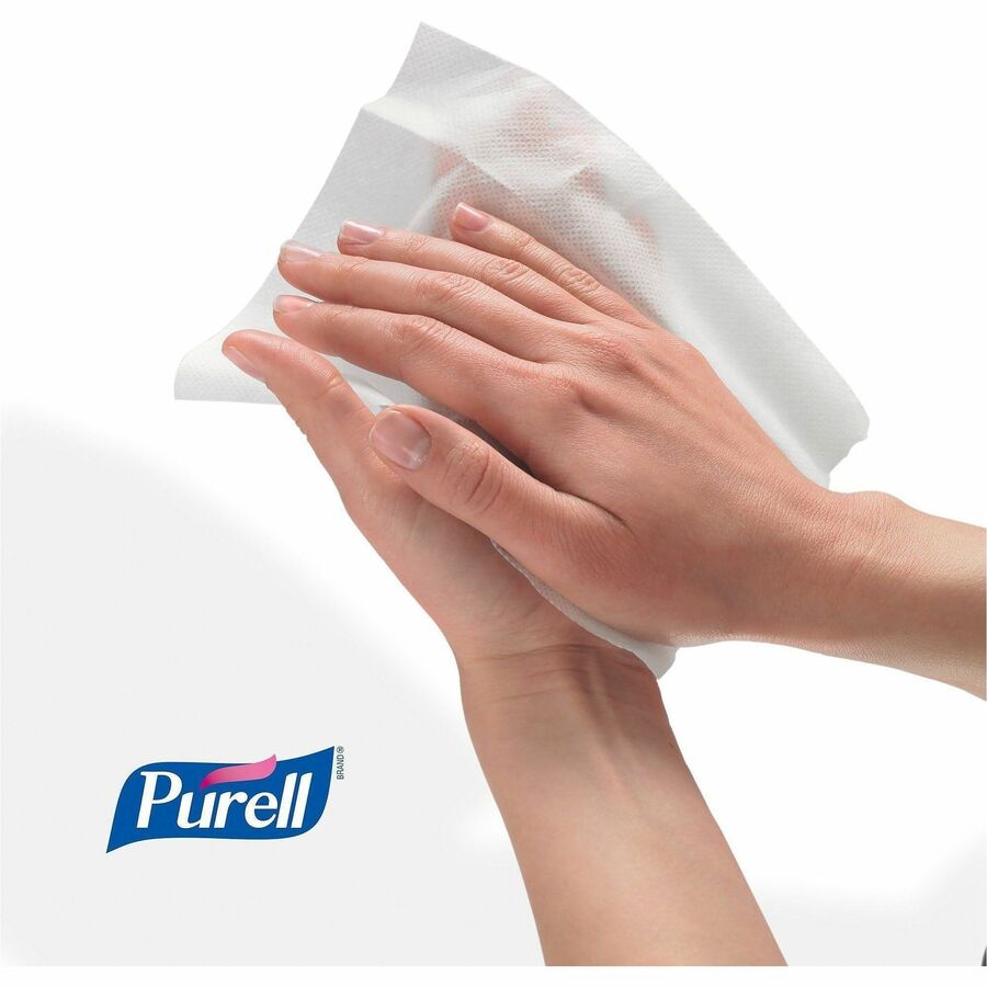 Image of PURELL® 902712 Cottony Soft Sanitizing Wipes, 5" W x 7" Length, White/, 1 Box