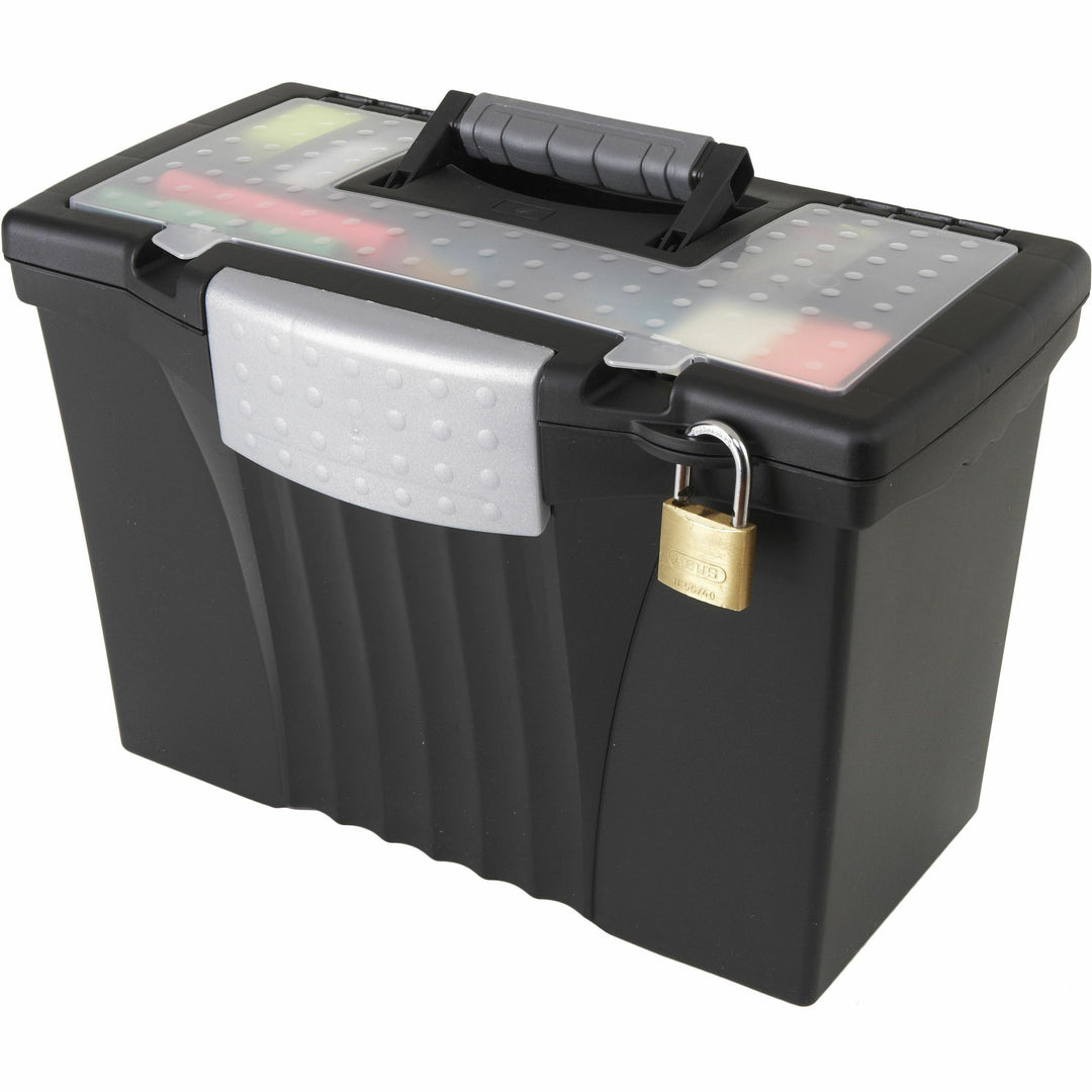 Image of Storex 61510U01C Portable File Storage Box