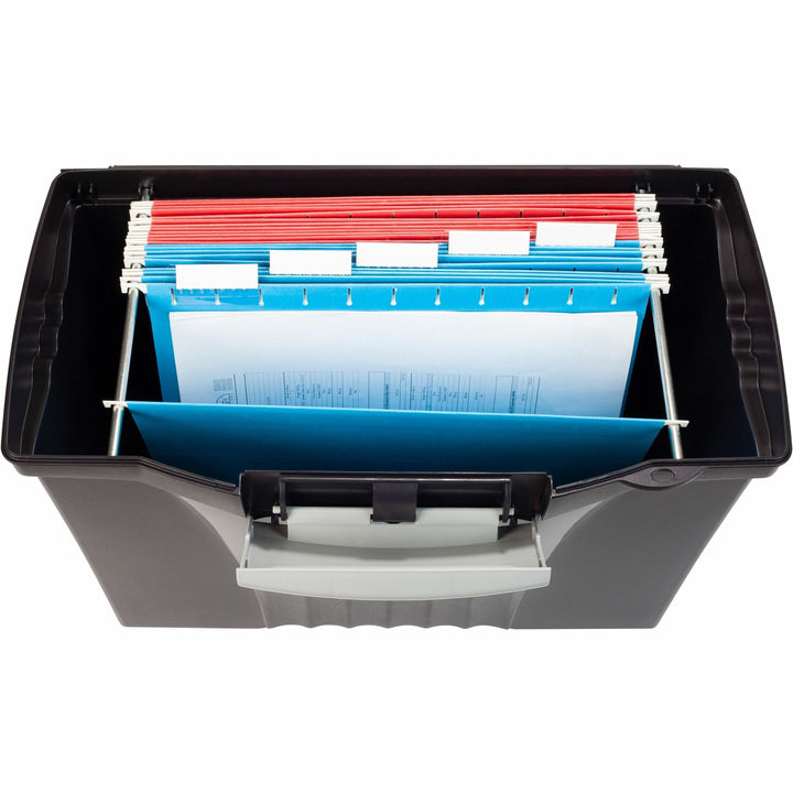 Image of Storex 61510U01C Portable File Storage Box