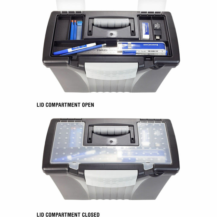 Image of Storex 61510U01C Portable File Storage Box