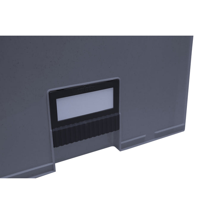 Image of Storex Archive Storage Box, LTR, 24"D, Black/Gray