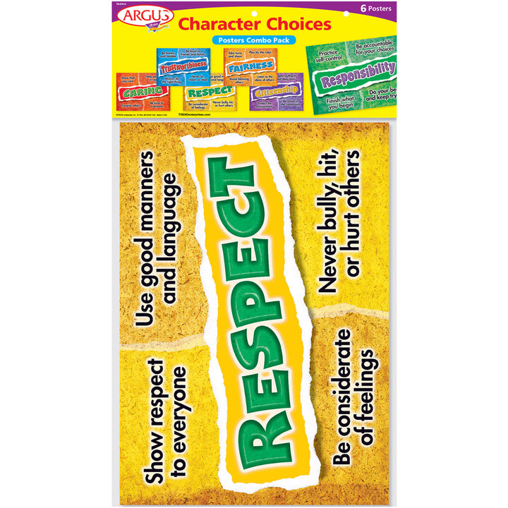 Image of TREND® ARGUS Poster Combo Pack, "Character Choices", 13.5 x 19, 6 Posters/Pack