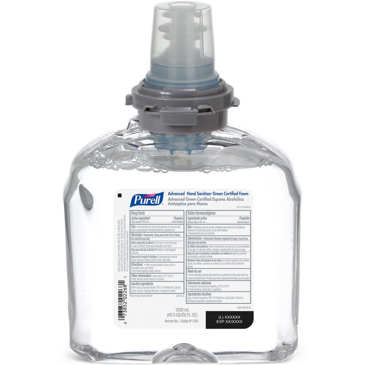 Image of GOJO® Foam Refill, f/PURELL TFX Dispensers, 1200ml, 2/CT, Clear
