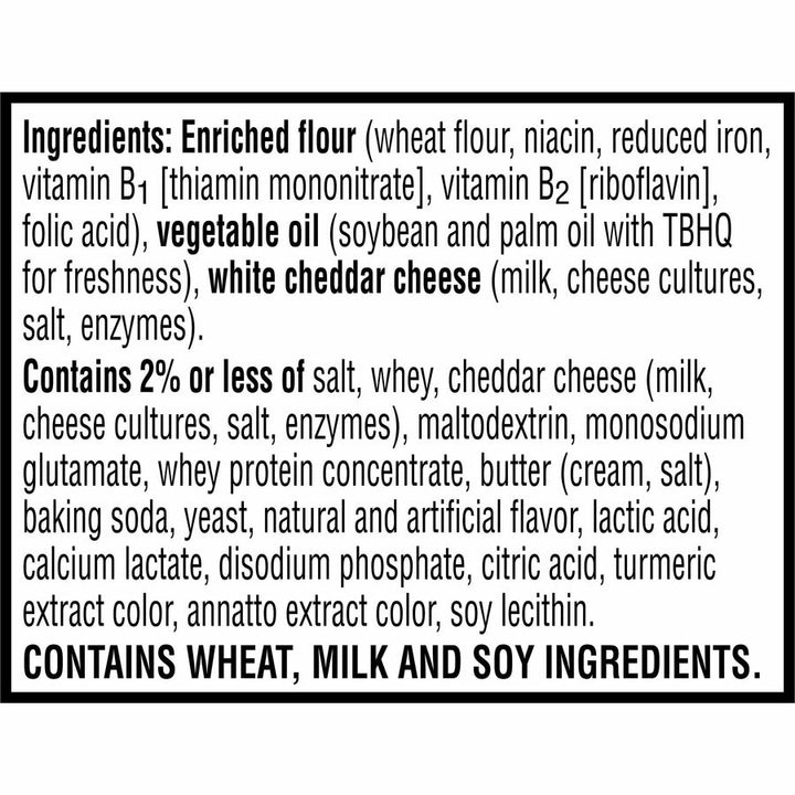 Image of Keebler® Cheez-It Snack Crackers, 3 oz., 6/BX, White Cheddar