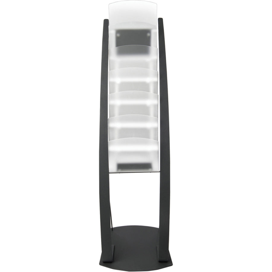Image of deflecto® Literature Floor Stand, 6 Compartments, 13"x16-1/2"x49", BK