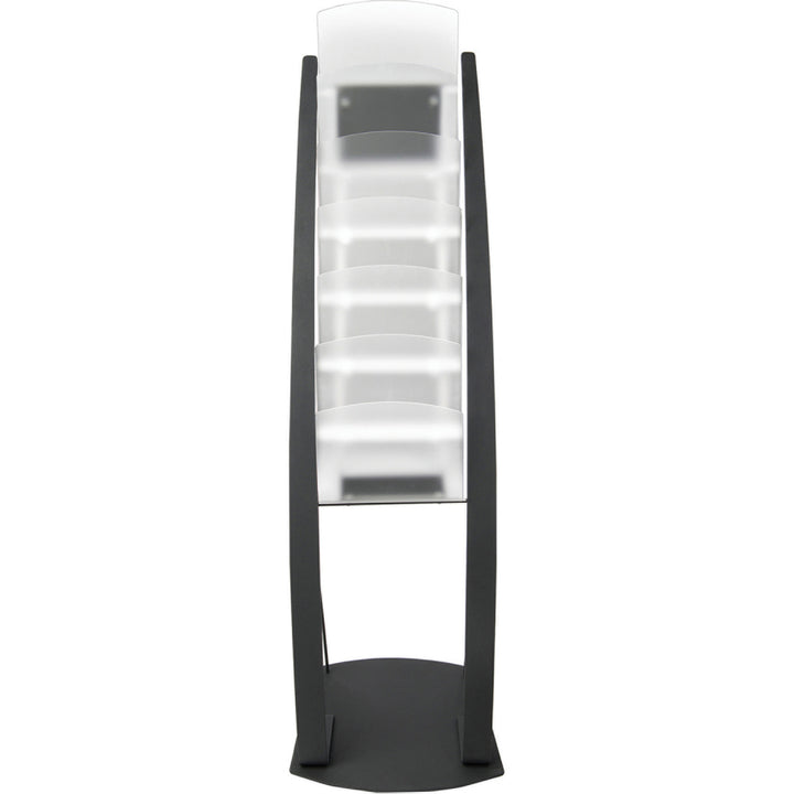 Image of deflecto® Literature Floor Stand, 6 Compartments, 13"x16-1/2"x49", BK