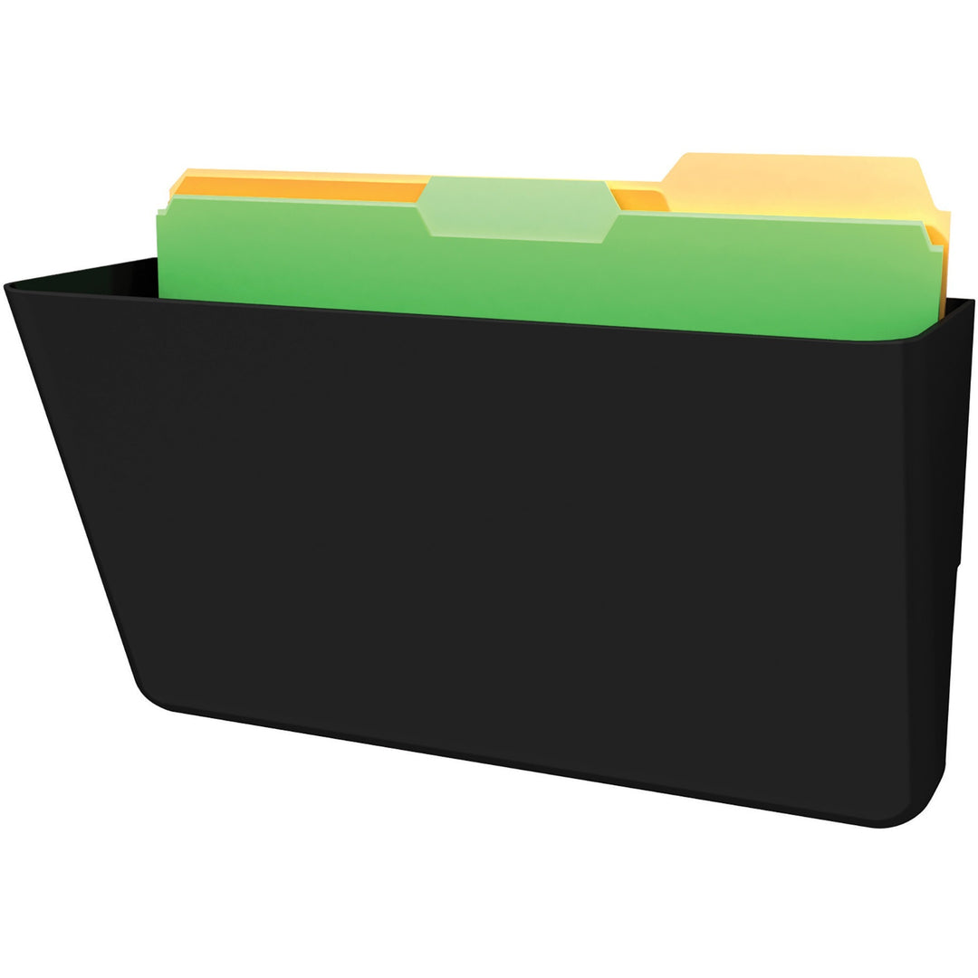 Image of deflecto® Wall Files, Single Pocket, Letter, 13"x4"x7", Black