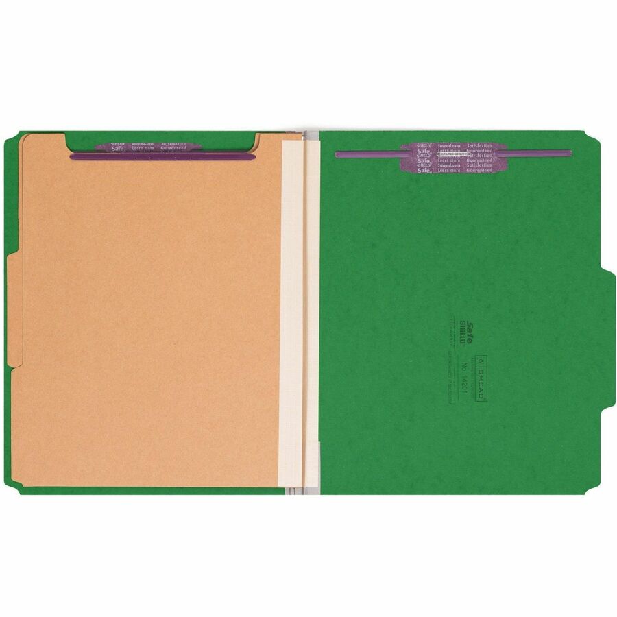 Image of Smead Classification Folders,2"Exp,2 Div,Top Tab,Letter,10/BX, GN