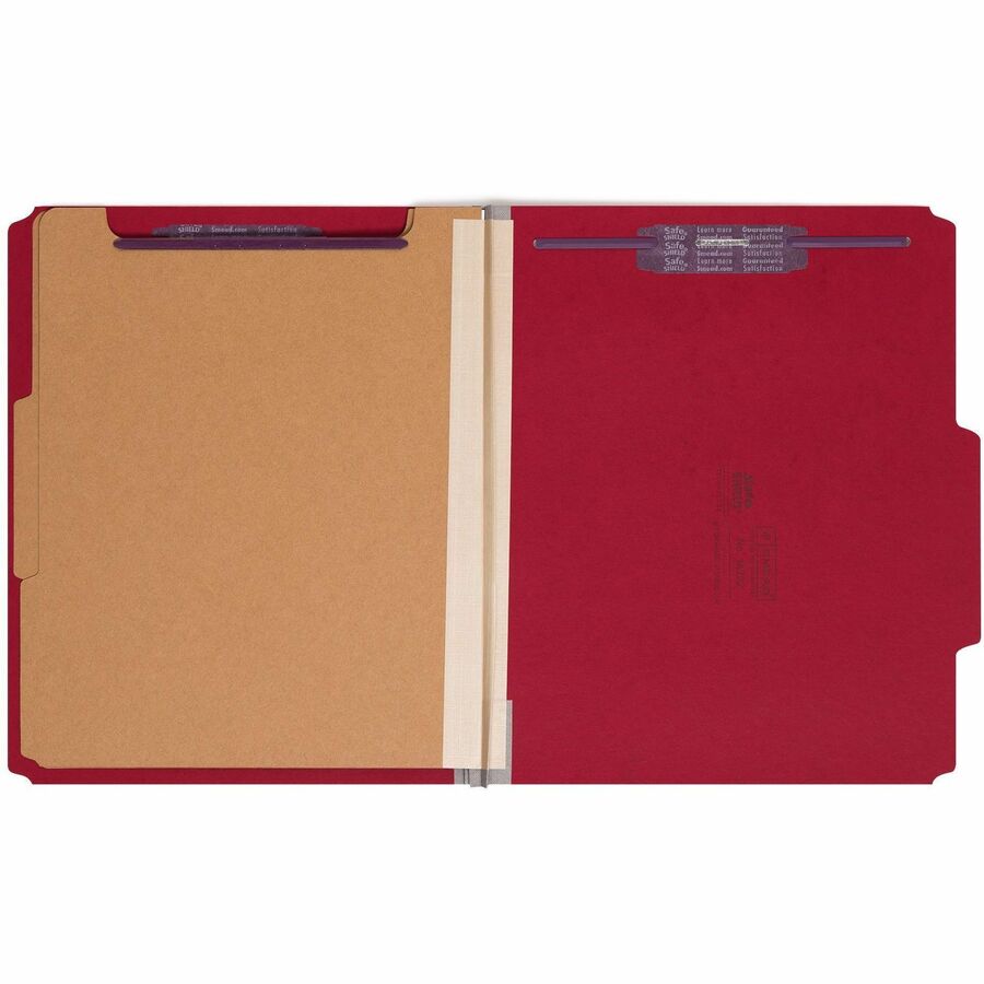 Image of Smead Classification Folders,2"Exp,2 Div,Top Tab,Letter,10/BX,B.RD