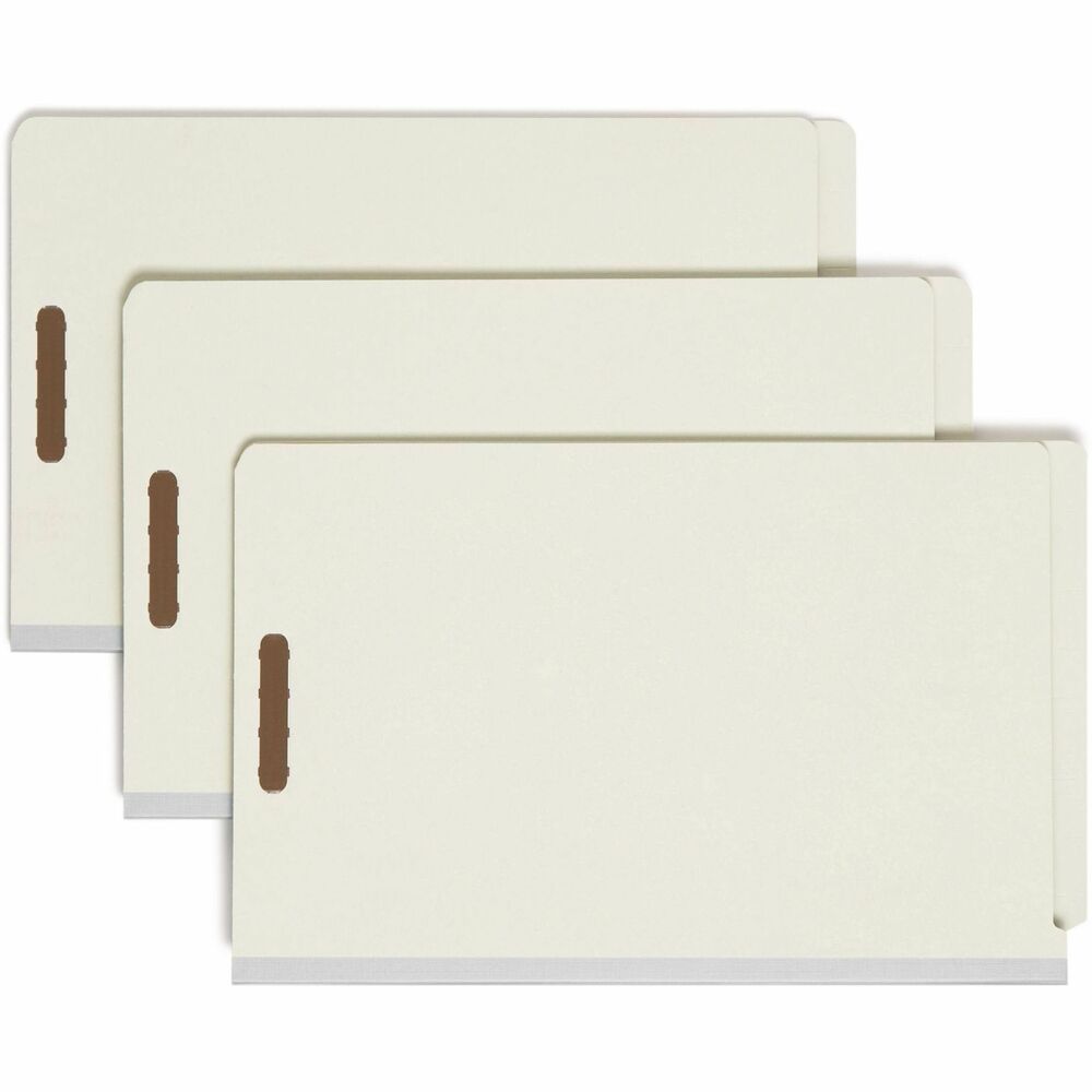 Image of Smead Classification Folders,Lgl,Recycled,2 Div,10/BX,GY Green