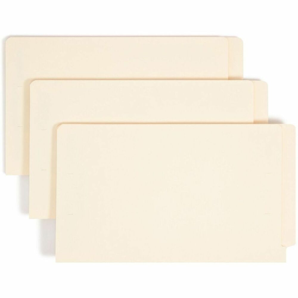 Image of Smead Fastener Folder,End Tab,Straight Cut,Ltr,50/BX,Manila