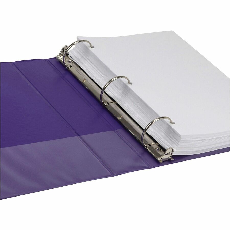 Image of Samsill® Earth's Choice Plant-Based Durable Fashion View Binder, 3 Rings, 2" Capacity, 11 x 8.5, Purple, 2/Pack