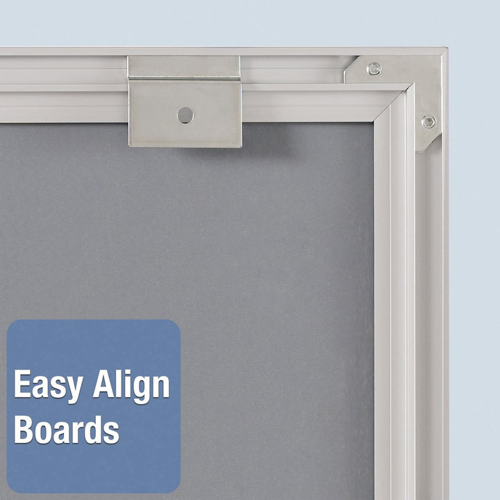 Image of Quartet® Matrix Employee In/Out Board, Horizontal, 15-Person Tracking, 23" x 16", White Surface, Satin Aluminum Frame