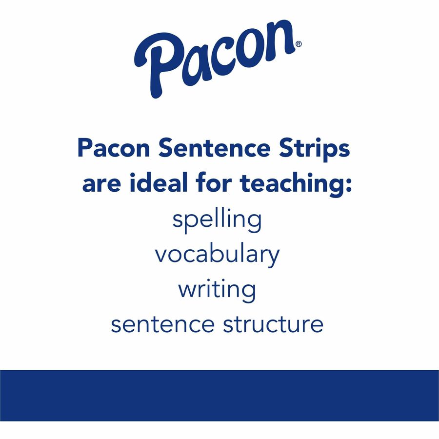 Image of Pacon® Dry-Erase Sentence Strips, 3"x24", 30/PK, White