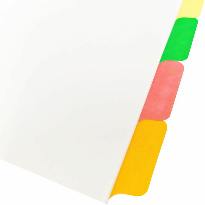 Image of Business Source Write-on Tab Indexes, 8-Tab, 11"x8-1/2", 8 Tabs/ST, Multi