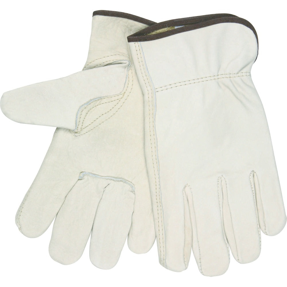 Image of MCR Safety Driver Gloves, Leather, Medium, Beige