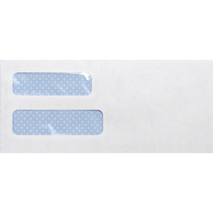 Image of Business Source Double Window Envelope,No. 10,9-1/2"x4-1/8",500/BX,White