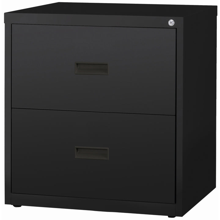 Image of Lorell Lateral File, 2-Drawer, 30"x18-5/8"x28-1/8", Black