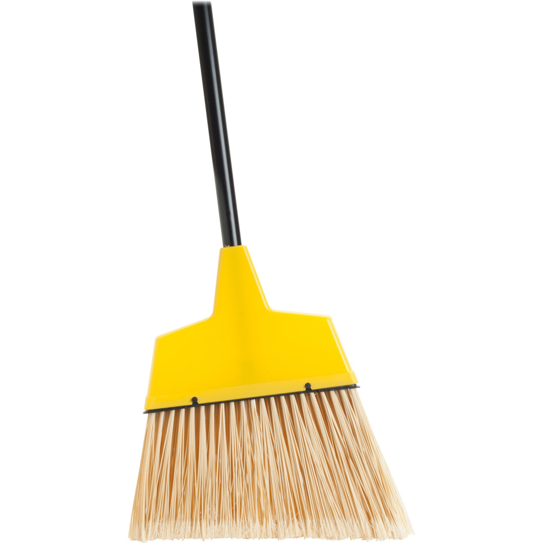 Image of Genuine Joe Angle Broom, High Performance Bristles, 12-1/2"Wx54-1/2", YW