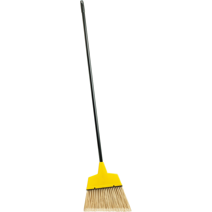 Image of Genuine Joe Angle Broom, High Performance Bristles, 12-1/2"Wx54-1/2", YW