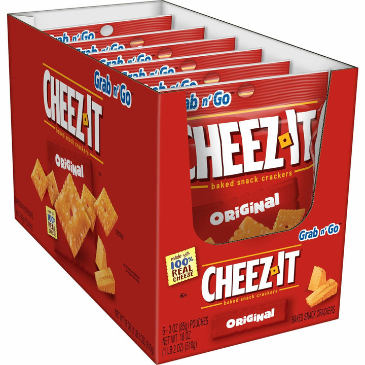 Image of Keebler® Crackers, Cheez-It. Original, 3 oz., 6/BX, Orange