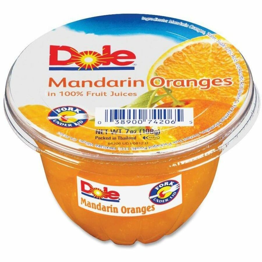 Image of Dole® Fruit Cups, 7 oz., 12/CT, Mandarin Oranges