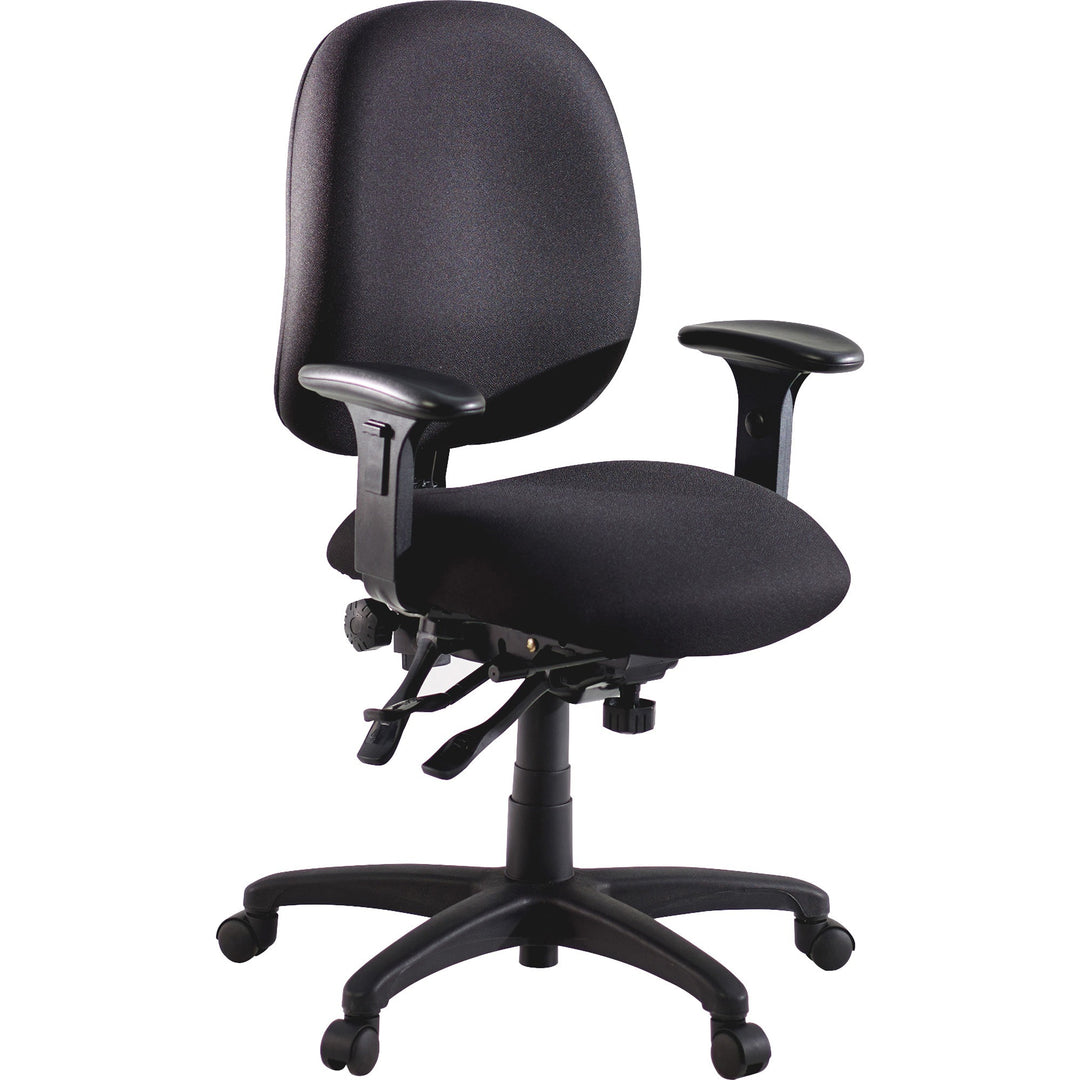 Image of Lorell Task Chair, Adjustable, 27-1/4"x25-1/4"x41-1/2", Black