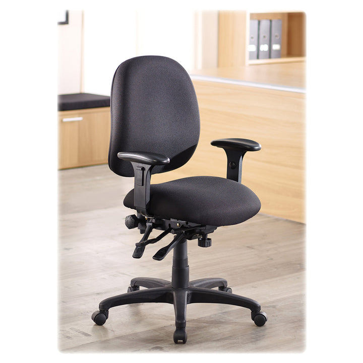 Image of Lorell Task Chair, Adjustable, 27-1/4"x25-1/4"x41-1/2", Black
