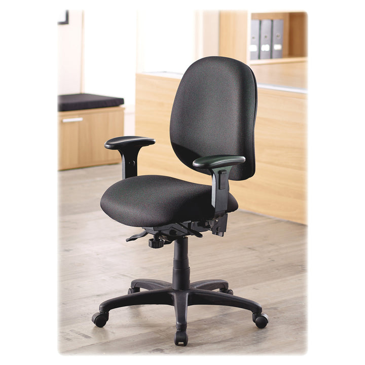 Image of Lorell Task Chair, Adjustable, 27-1/4"x25-1/4"x41-1/2", Black