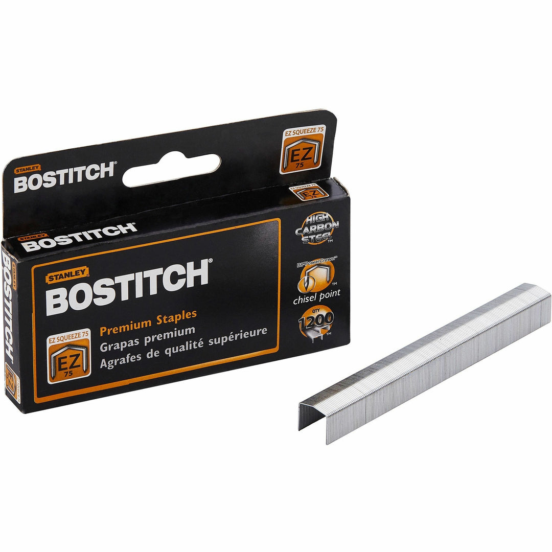 Image of Bostitch® Ez Squeeze B8 Powercrown Premium Staples, 0.38" Leg, 0.5" Crown, Steel, 1,200/box