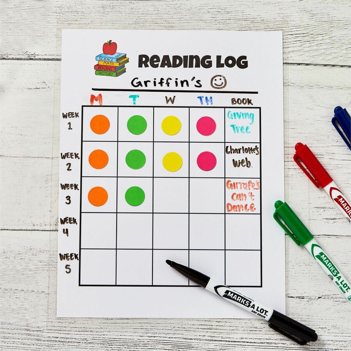 Image of Avery® Marks-A-Lot 29870 Marks A Lot Dry Erase Markers, Desk/Pen-Style, 24 Assorted