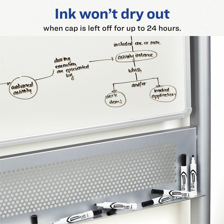 Image of Avery® Marks-A-Lot 29870 Marks A Lot Dry Erase Markers, Desk/Pen-Style, 24 Assorted