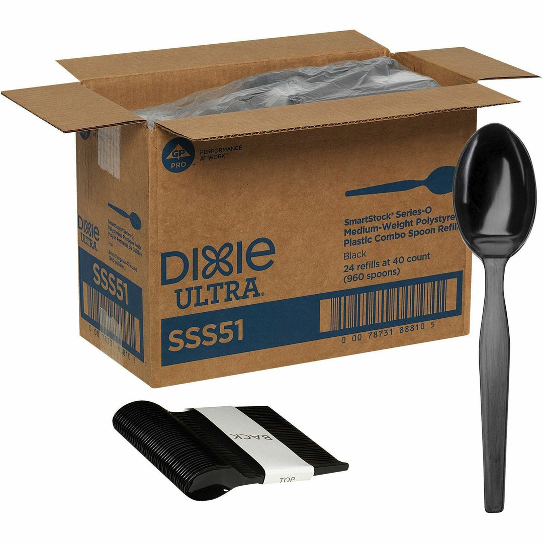 Image of Dixie® Spoon Refill,f/Mini SmartStock Dispenser,40/PK,24PK/CT, BK