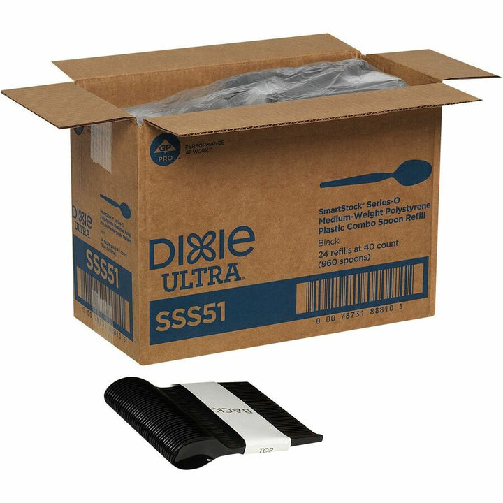 Image of Dixie® Spoon Refill,f/Mini SmartStock Dispenser,40/PK,24PK/CT, BK