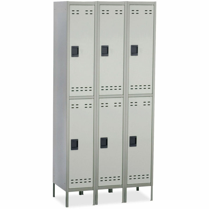 Image of Safco® Double-Tier, Three-Column Locker, 36w X 18d X 78h, Two-Tone Gray