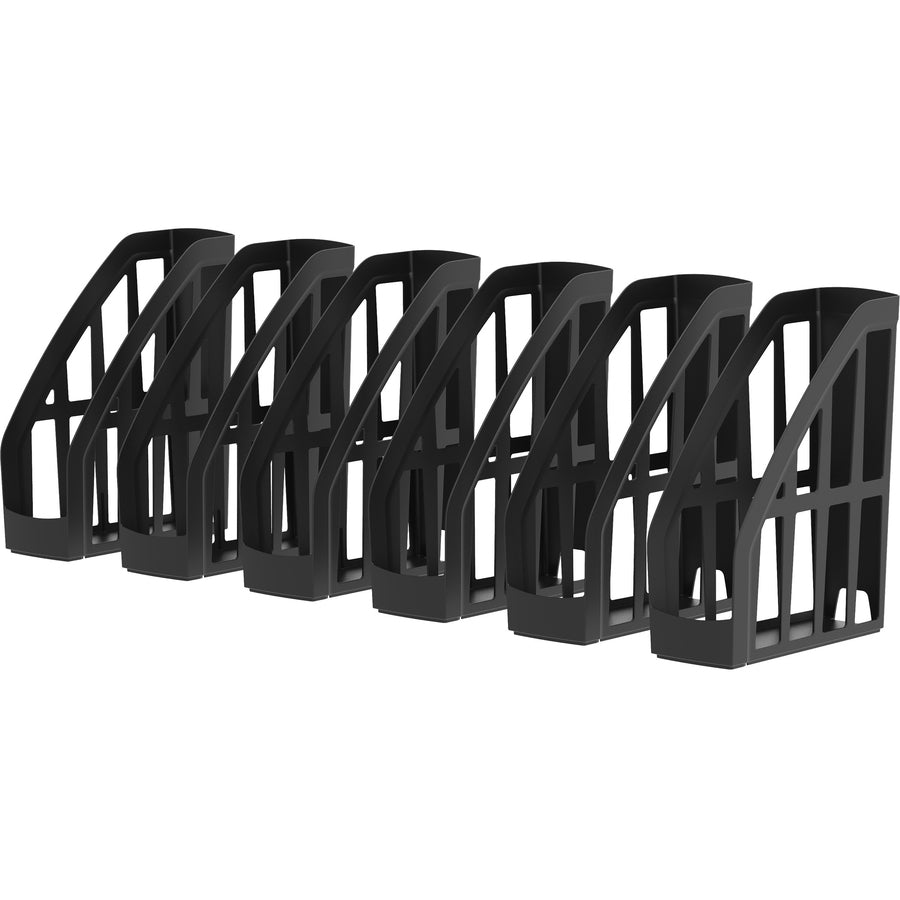 Image of Storex Magazine File, Recycled, 9-3/4"x4"x11-1/2", Black