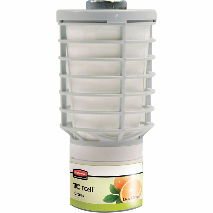 Image of Rubbermaid Commercial 402113 TCell Dispenser Fragrance Refill, 6000 ft?, Citrus, 60 Day, Odor Neutralizer, VOC-free, Recyclable, 1 Each