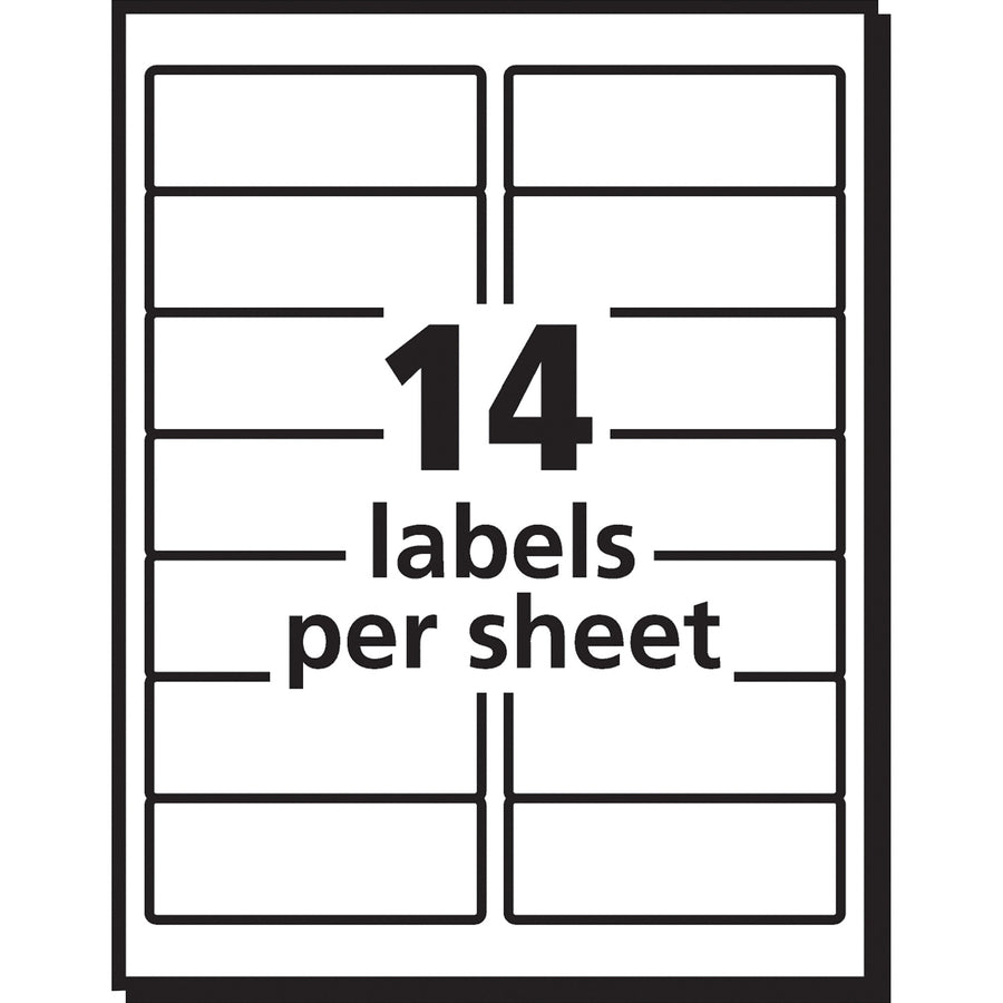 Image of Avery® Matte Clear Easy Peel Mailing Labels W/ Sure Feed Technology, Inkjet Printers, 1.33 X 4, Clear, 14/sheet, 10 Sheets/pack