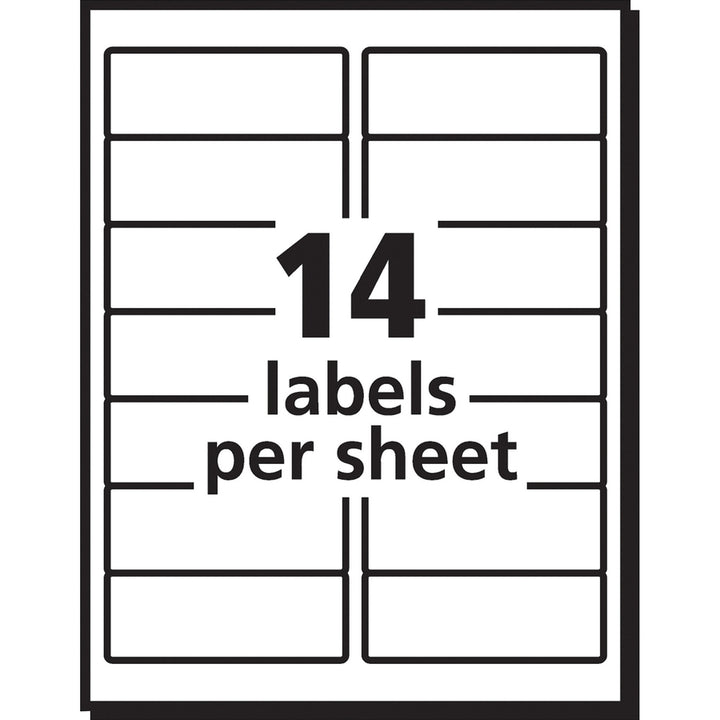 Image of Avery® Matte Clear Easy Peel Mailing Labels W/ Sure Feed Technology, Inkjet Printers, 1.33 X 4, Clear, 14/sheet, 10 Sheets/pack
