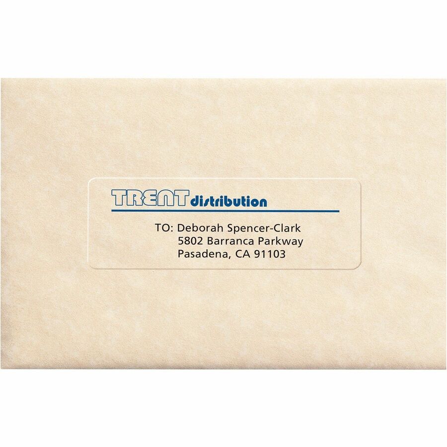 Image of Avery® Matte Clear Easy Peel Mailing Labels W/ Sure Feed Technology, Inkjet Printers, 1.33 X 4, Clear, 14/sheet, 10 Sheets/pack