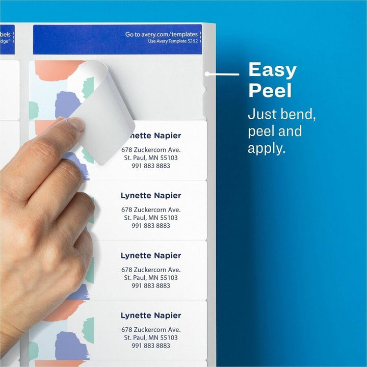 Image of Avery® Matte Clear Easy Peel Mailing Labels W/ Sure Feed Technology, Inkjet Printers, 1.33 X 4, Clear, 14/sheet, 10 Sheets/pack