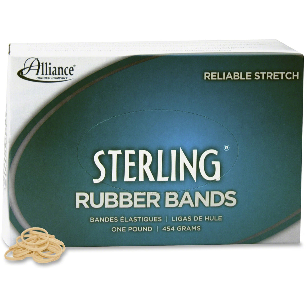 Image of Alliance® Sterling Rubber Bands, Size 8, 0.03" Gauge, Crepe, 1 Lb Box, 7,100/box