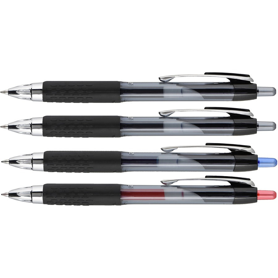 Image of uniball® Gel Pens, Retractable, 0.7mm Point, 4/PK, AST Barrel/Ink