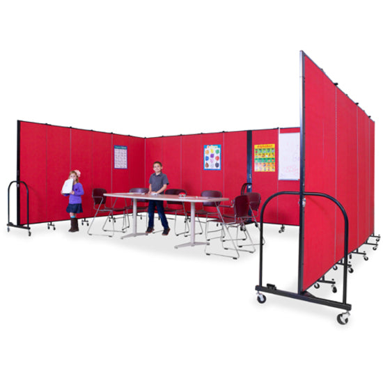 Image of Screenflex Interlocking Mobile Partitions, 13 Panels, 24'1"x6'