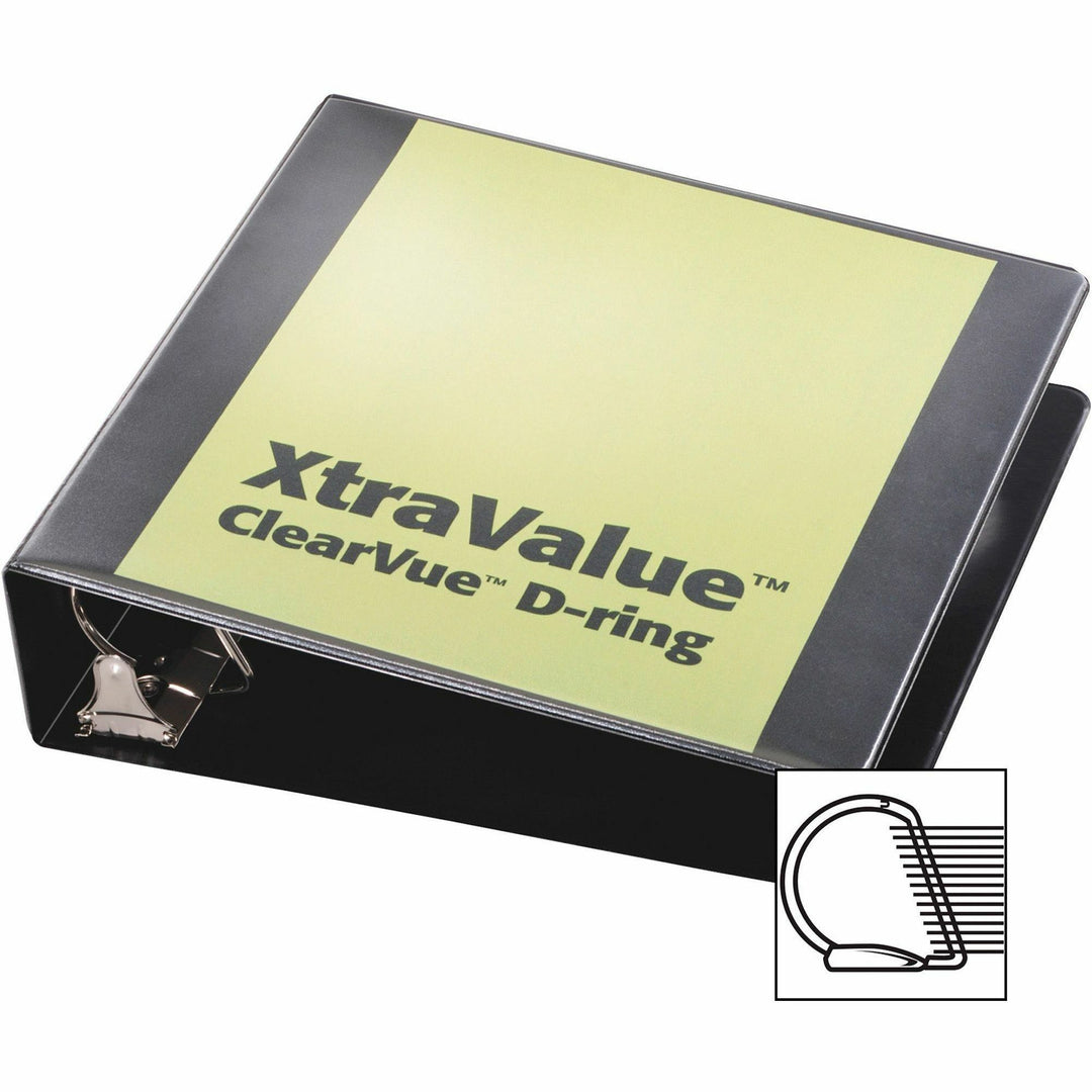 Image of Cardinal® Performer Clearvue Slant-D Ring Binder, 3 Rings, 2" Capacity, 11 X 8.5, Black