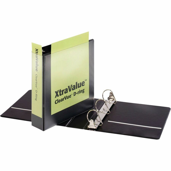 Image of Cardinal® Performer Clearvue Slant-D Ring Binder, 3 Rings, 2" Capacity, 11 X 8.5, Black