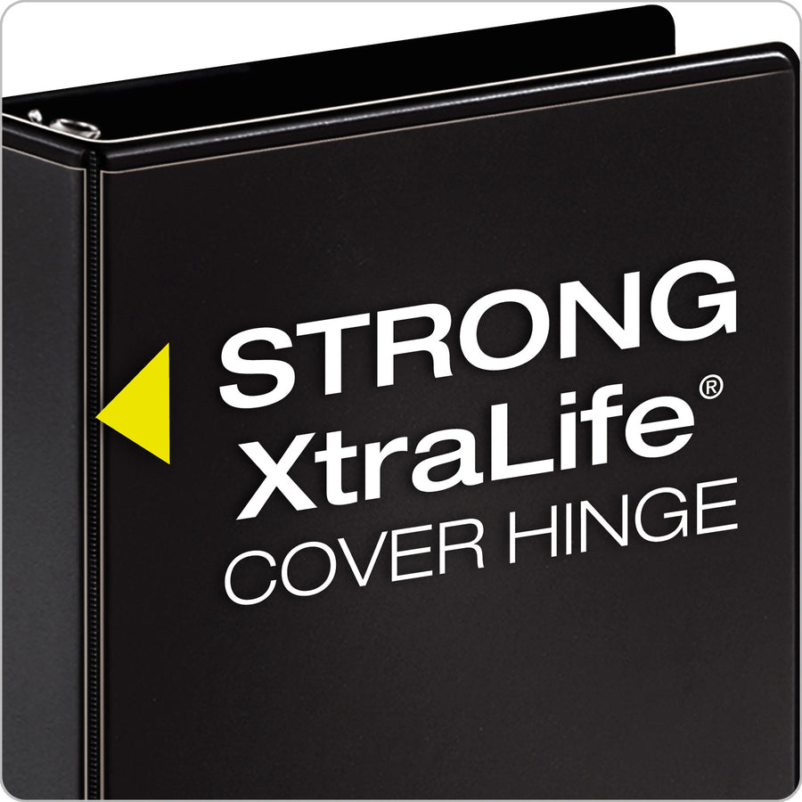 Image of Cardinal® Performer Clearvue Slant-D Ring Binder, 3 Rings, 4" Capacity, 11 X 8.5, Black