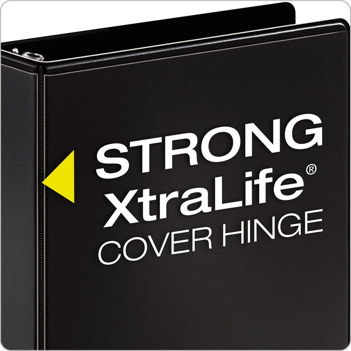Image of Cardinal® Performer Clearvue Slant-D Ring Binder, 3 Rings, 4" Capacity, 11 X 8.5, Black