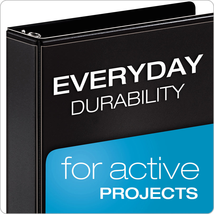 Image of Cardinal® Performer Clearvue Slant-D Ring Binder, 3 Rings, 4" Capacity, 11 X 8.5, Black